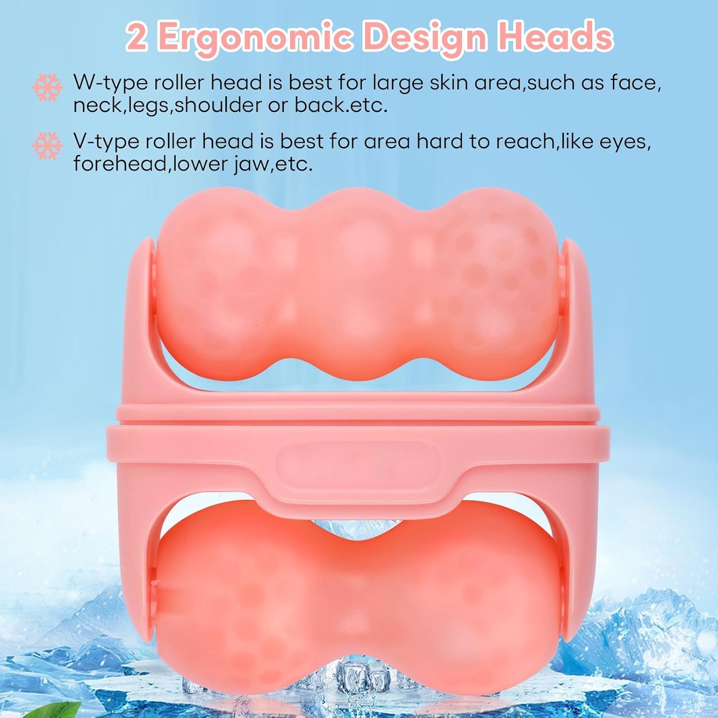 Fronnor Ice Roller for Face,Eyes,Cooling to Tighten Brighten Complexion, Soothing Skin Care Tool, Massager Under Eye Puffiness,Gift for Women