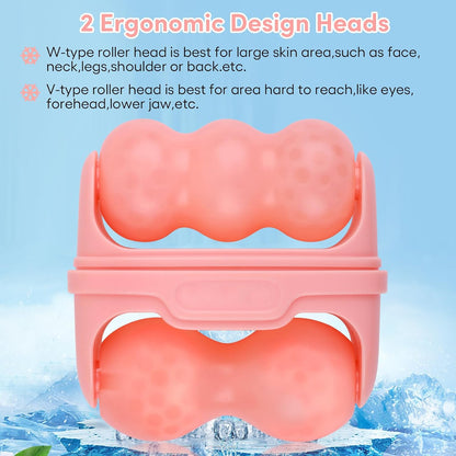 Fronnor Ice Roller for Face,Eyes,Cooling to Tighten Brighten Complexion, Soothing Skin Care Tool, Massager Under Eye Puffiness,Gift for Women