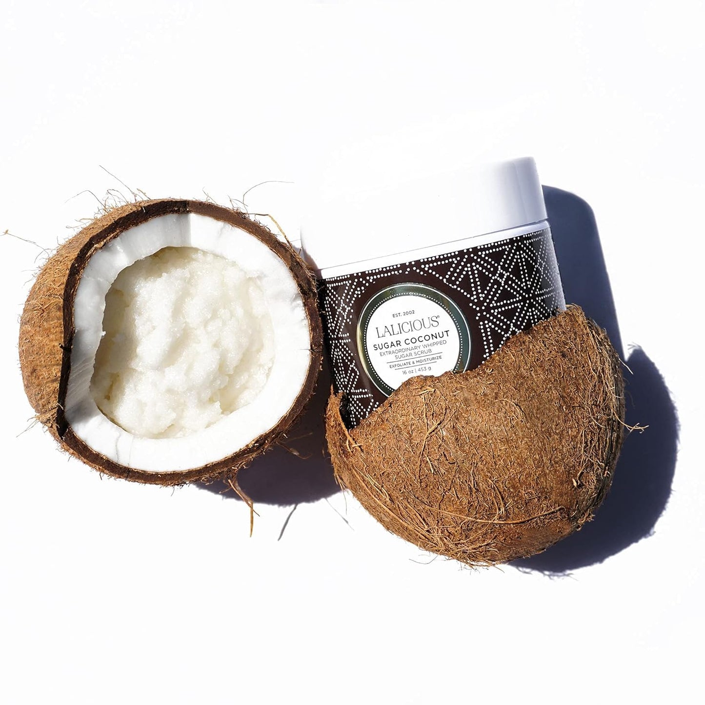 LALICIOUS Endless Summer Exfoliating & Moisturizing Body Scrub | Sugar & Coconut Oil | Pre-Shave Scrub for Ingrown Hairs & Razor Bumps | Gently Buffs & Smooths Sensitive Skin | No Parabens Large 16oz