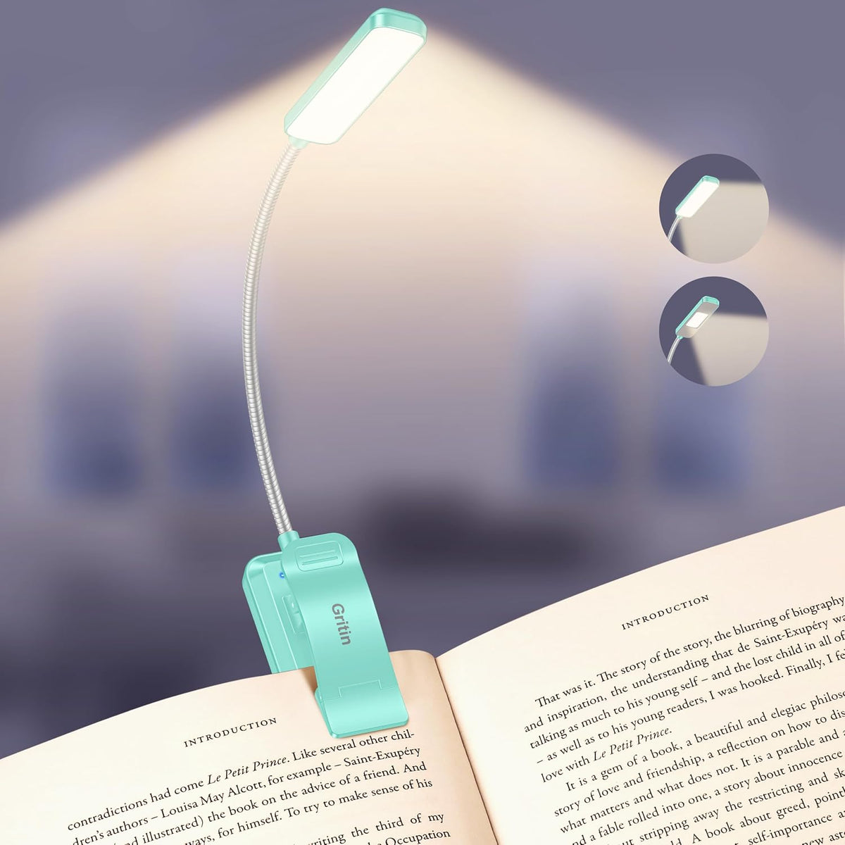 Gritin 2026 Gen 2 Book Light for Reading- 30 Eye Caring Full Spectrum LED