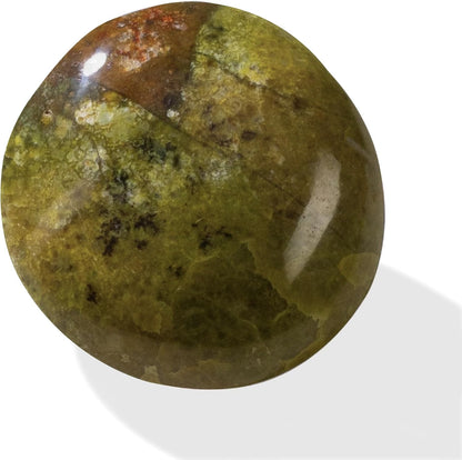 KALIFANO Palm Stone with Healing & Calming Effects - AAA+ Grade High Energy Worry Stone with Information Card - Reiki Crystal Used for Courage (Family Owned and Operated)