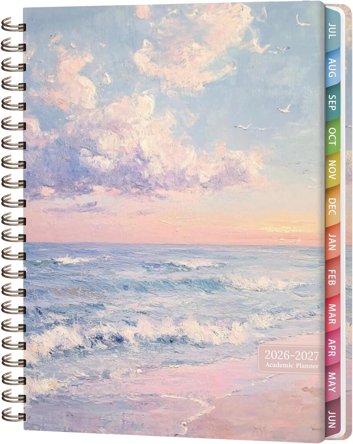 Planner 2026-2027, Weekly and Monthly Calendar Planner, JUL 2026 - JUN 2027 | A5(6.3'' x 8.5''), Hardcover, Agenda Book, Sprial Bound, Inner Pocket, Office and School Use