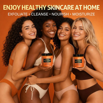 RIHAKO Turmeric Body Scrub, Exfoliating Body Scrub with Vitamin C, Deep Cleansing Skin Exfoliator Scrub, Organic Moisturizing Skincare for Bikini Area, Body, Hands, and Foot 11.64 oz