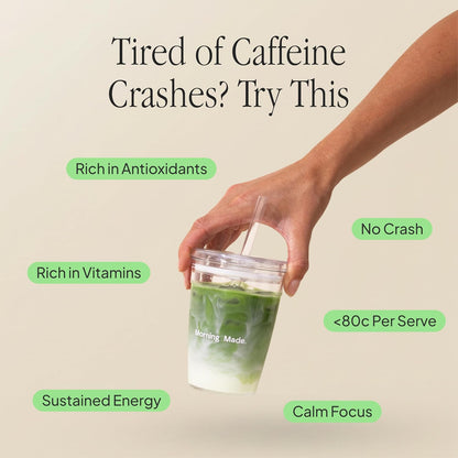 Morning Made Vanilla Ceremonial Grade Matcha Powder - USDA Organic Japanese Green Tea Matcha Powder from Uji Japan - Vegan, Gluten-Free, Resealable Tin (10.6 oz, 60 Servings)