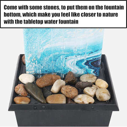 Tabletop Ball Fountain Waterfalls,Irregular Stone Water Fountain Indoor for Relaxation,Home/Office Decoration Meditiation Water Resin, House Warming Gifts New Home (#1)