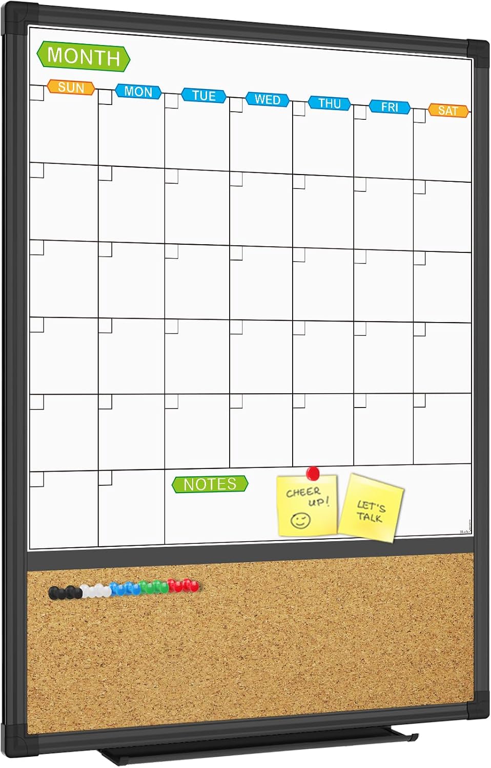 JILoffice Magnetic Dry Erase Calendar Whiteboard, 24" x 18" Monthly Board