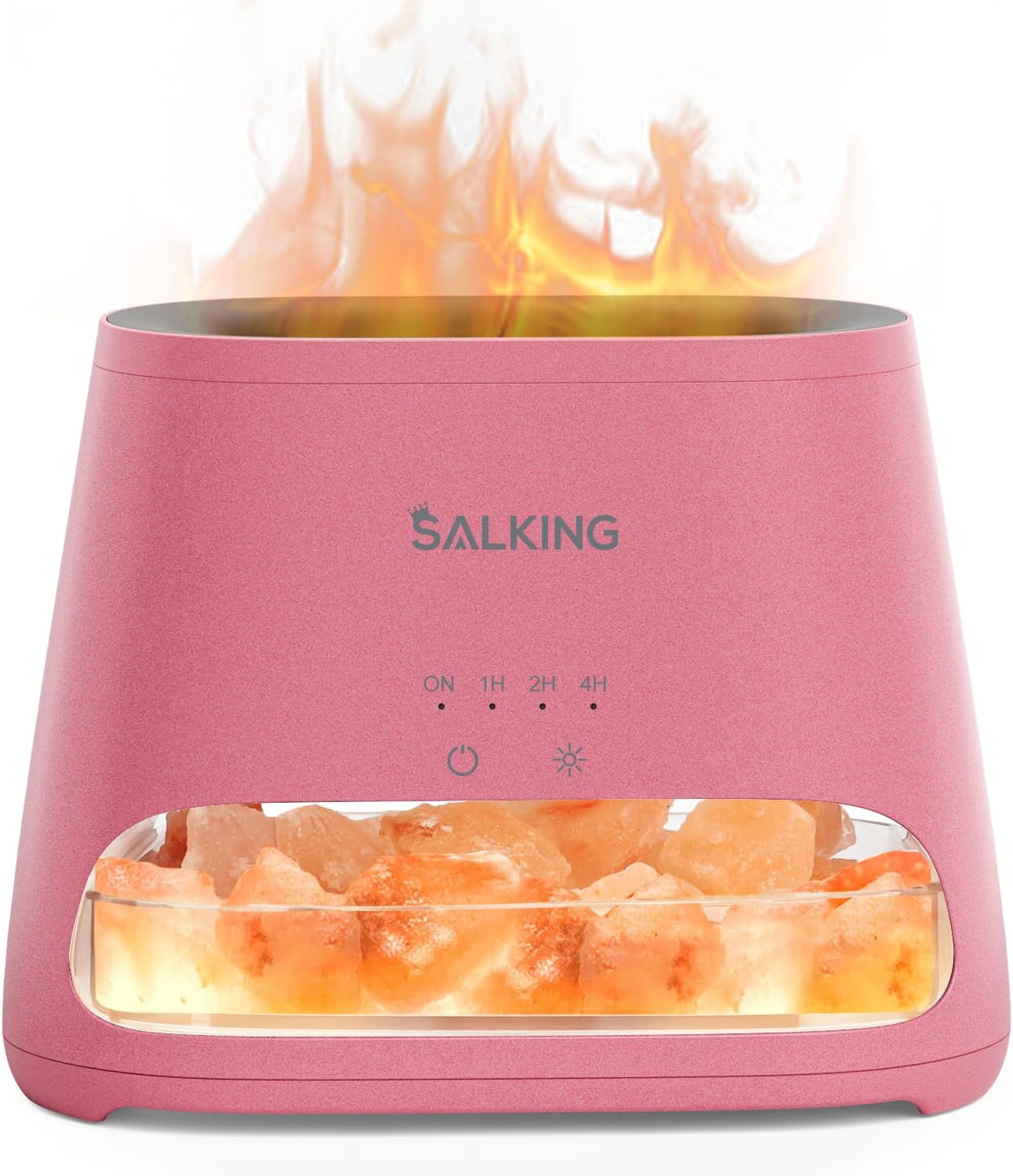 SALKING 2-in-1 Ultrasonic Essential Oil Diffuser & Himalayan Salt Lamp, Aromatherapy Diffuser Cool Mist Humidifier with 3 Brightness, Salt Therapy Lamp, 100% Pure Himalayan Salt Rock, 150ml (Marble)