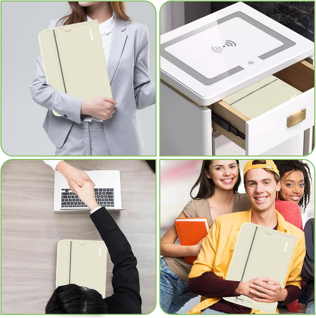 ENGPOW Expanding File Folder,Fireproof 13 Pockets Document Organizer Bag