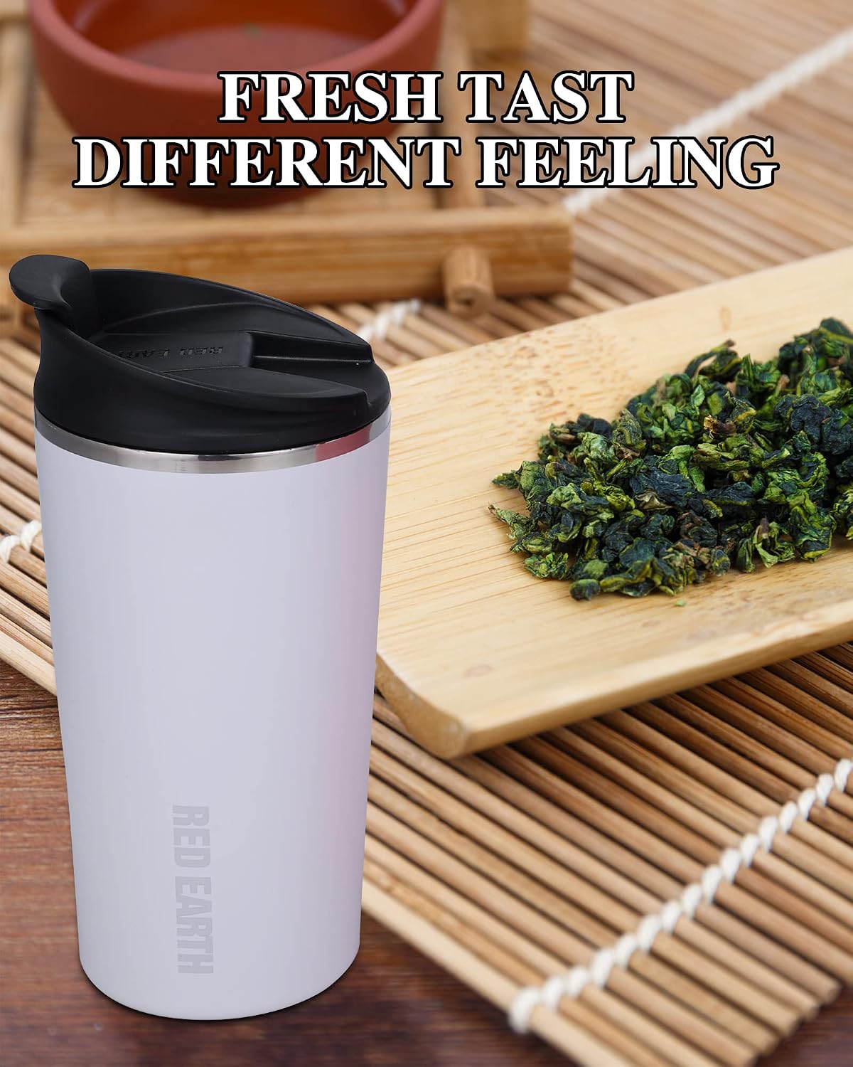 GiNT 17oz Travel Tea Mug with Infuser, 2 Lids. Vacuum Insulated 316 Stainless Steel Coffee Mug. Dishwasher Safe Tea Cup with Strainer for Hot & Cold Brew Coffee. Mothers Day Gifts for Mom (Green)