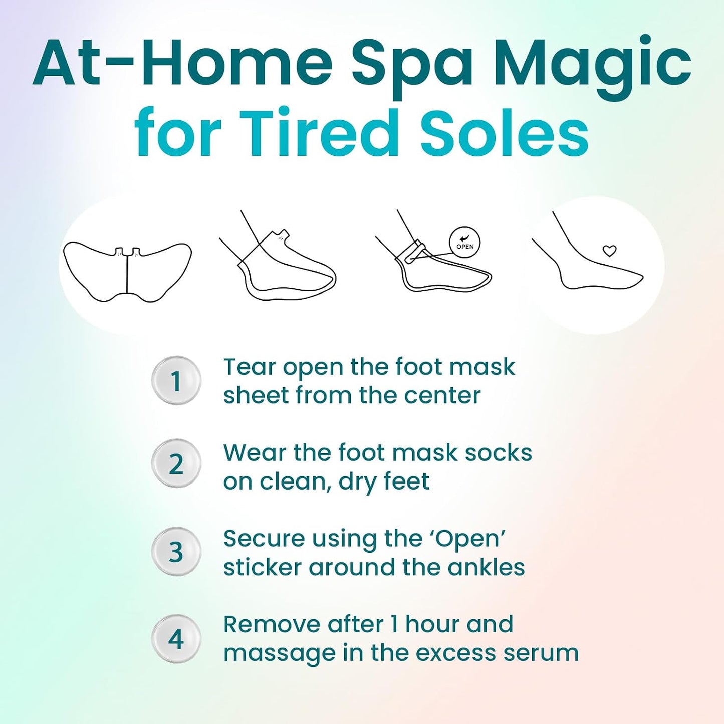 BLOOMORA Foot Peeling Mask (6 pairs) Exfoliating Foot Mask for Dry Cracked Feet with Lavender & Shea Butter, Dead Skin & Callus Remover for Feet, Exfoliating Socks for Women & Men, One Size Fits Most