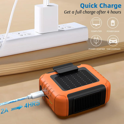 Portable Waist Under Shirt Fan, 23H Working Time, 6200 RPM Strong Airflow