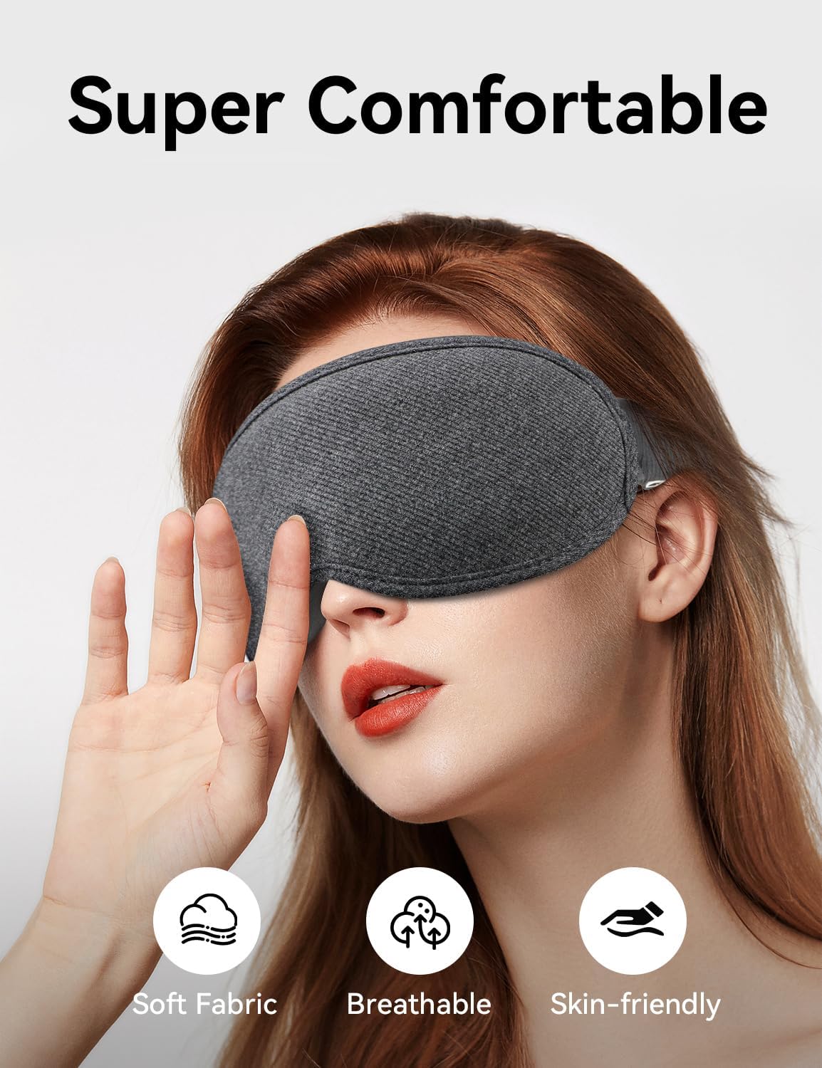 Sleep Mask, EVA BELLE Heated Eye Mask, Electric Sleeping Eye Mask, Warm Eye Compress Mask for Stye Relief, Adjustable Temperature & Timer, Electric Eye Heating Pad for Men Women-Graphene Heating