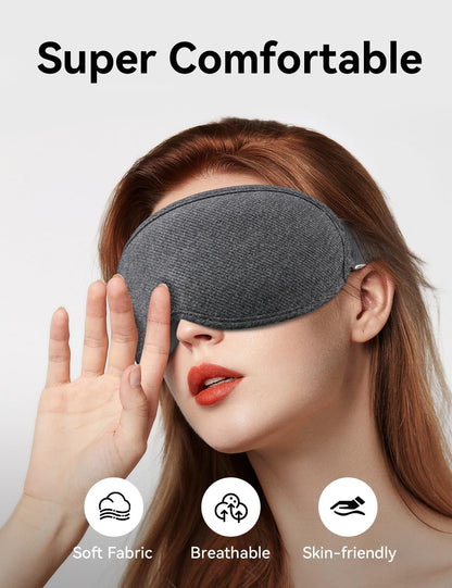 Sleep Mask, EVA BELLE Heated Eye Mask, Electric Sleeping Eye Mask, Warm Eye Compress Mask for Stye Relief, Adjustable Temperature & Timer, Electric Eye Heating Pad for Men Women-Graphene Heating