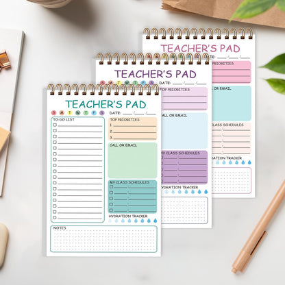 Teacher Notepad - A4 Teacher To Do List Notepad, Spiral Checklist Notebook Organizer for Teachers Notes Task Appointment, Teacher Appreciation Gifts, 8'' x 11'', Green