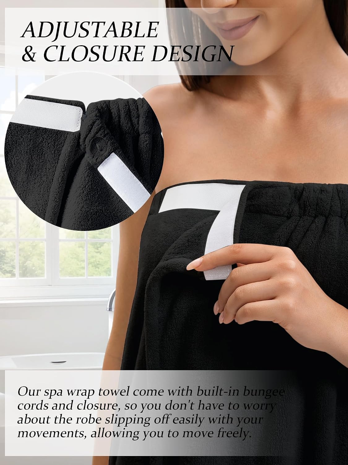 Towel Wrap For Women After Shower，Plush Bath Robe Female，Sauna Spa Wrap Around Towels With Pockets