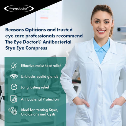 The Eye Doctor Stye Relief Compress - Reusable Microwaveable Hot Single Eye Patch Mask - Treatment of Stye, Blepharitis, Dry Eye