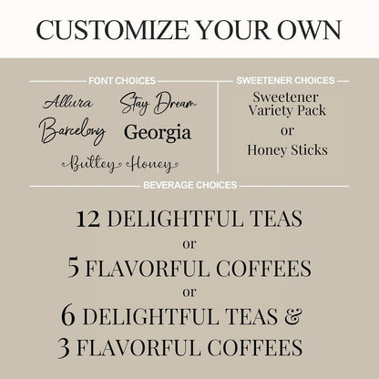 Tea Lovers Gifts Basket - Gift Set Include Temperature Retention Cup 12 Special Blend Teabags & Honey Presented in Beautiful Gift Bag For Women & Men - Birthday, Get Well, Thinking of You Care Package