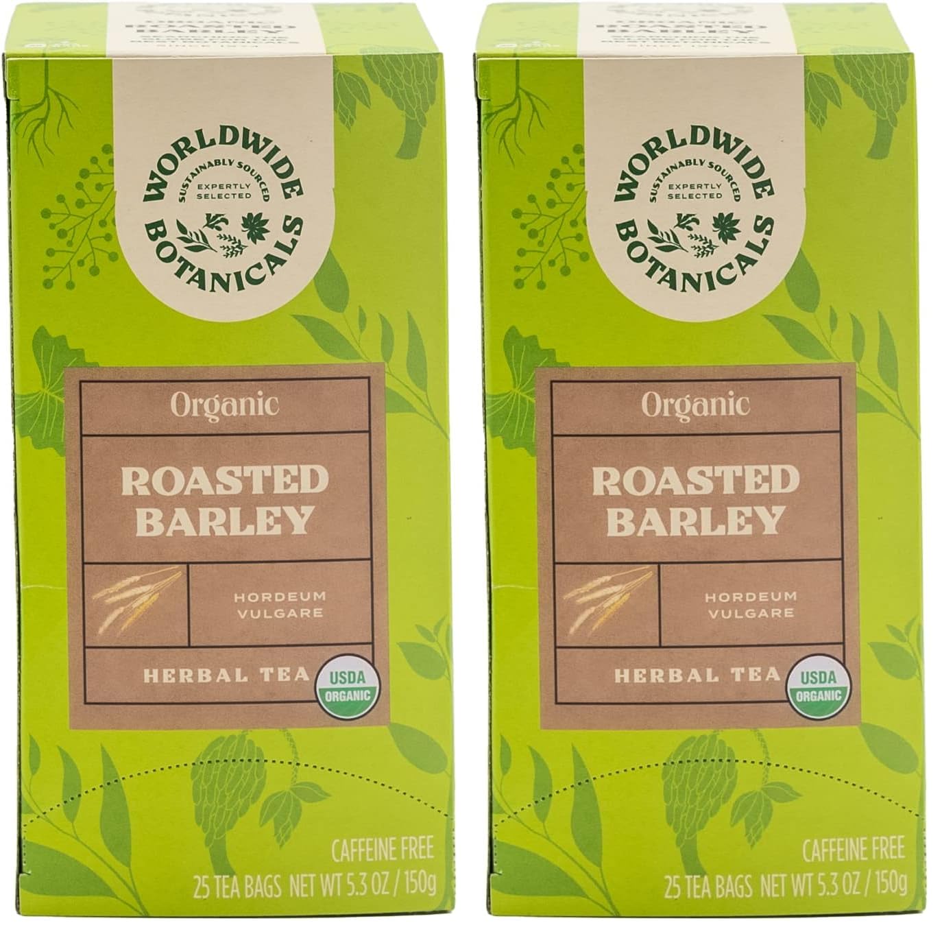 Worldwide Botanicals Organic Lemon Balm Tea, 25 Tea Bags - 50% more herbs with 2.25g per teabag - 100% Pure Lemon Balm Leaves, Kosher