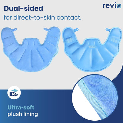 REVIX Neck Ice Pack Wrap – Reusable Hot Cold Gel Pack for Neck and Shoulder, Large Flexible Design with Soft Plush Lining, Cervical Gel Ice Wrap Ideal for Post-Workout Recovery, Fatigue & Relaxation