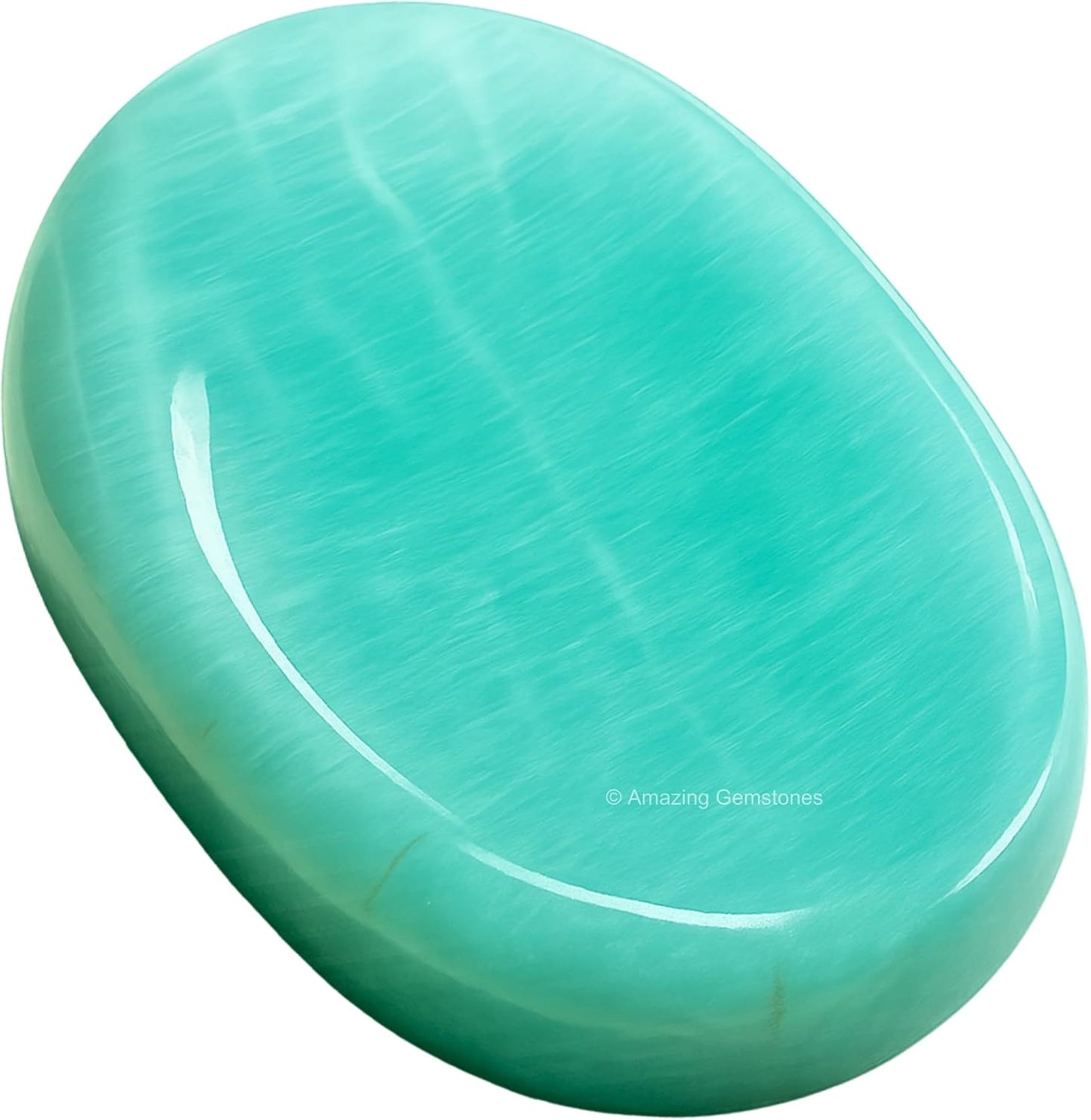 Amazing Gemstone Labradorite Thumb Worry Stone, Anxiety Stone, Healing Crystals - Piedra Crystal Fidget for Gift, Meditation, Calming, Relaxation, Stress Relief - Colors A
