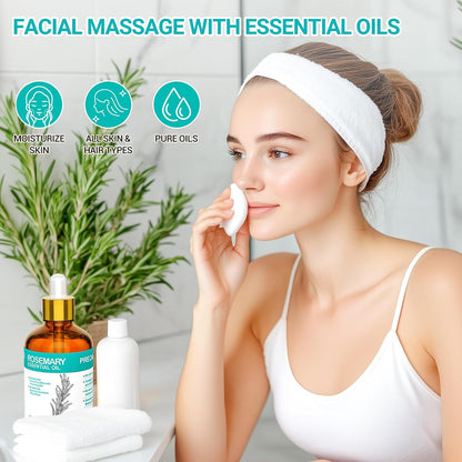 Lavender Essential Oil 3.38 fl oz (100ml), Lavender Oil for Home & Daily Use, for Women & Men, Suitable for Diffuser, Bath & DIY, Large Size for Long-Lasting & Versatile Use