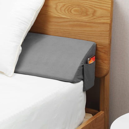 Vekkia 34" Extra-Long Wedge Pillow, 5.5" Bed Wedge Pillow for Sleeping,Gray