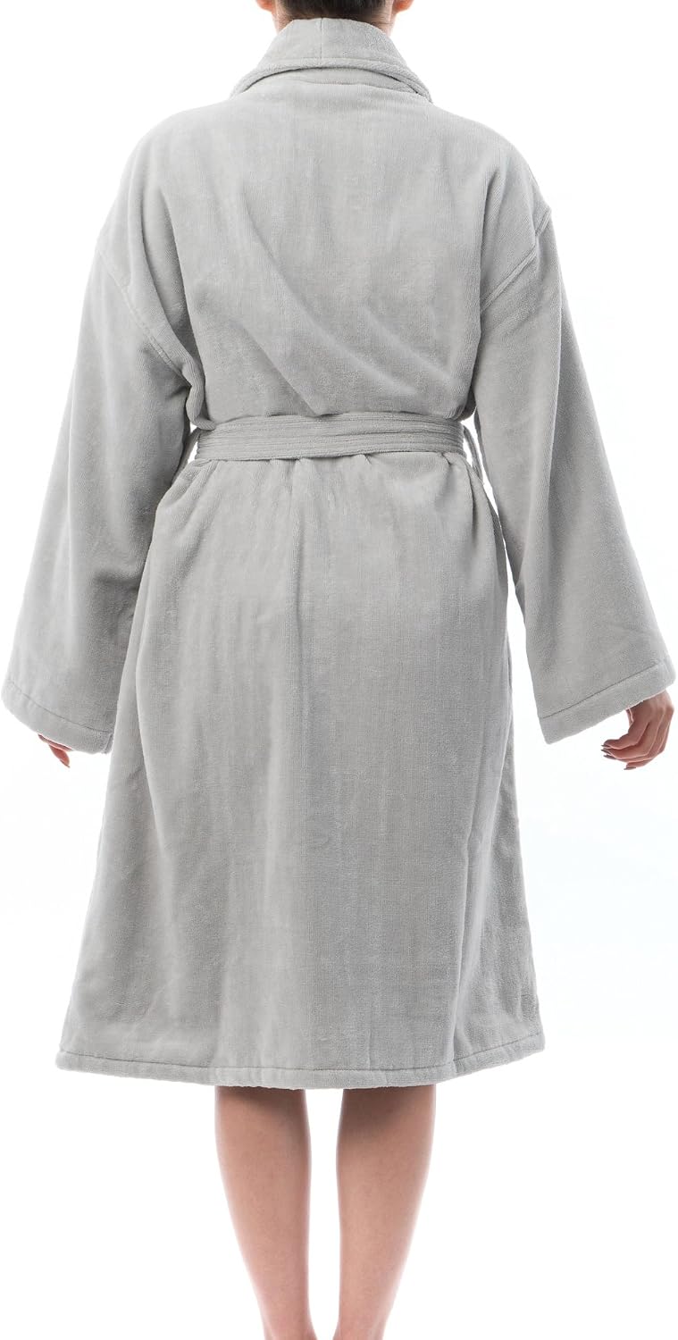 Alpine Swiss Blair Womens Cotton Terry Cloth Bathrobe Shawl Collar Velour Spa Robe