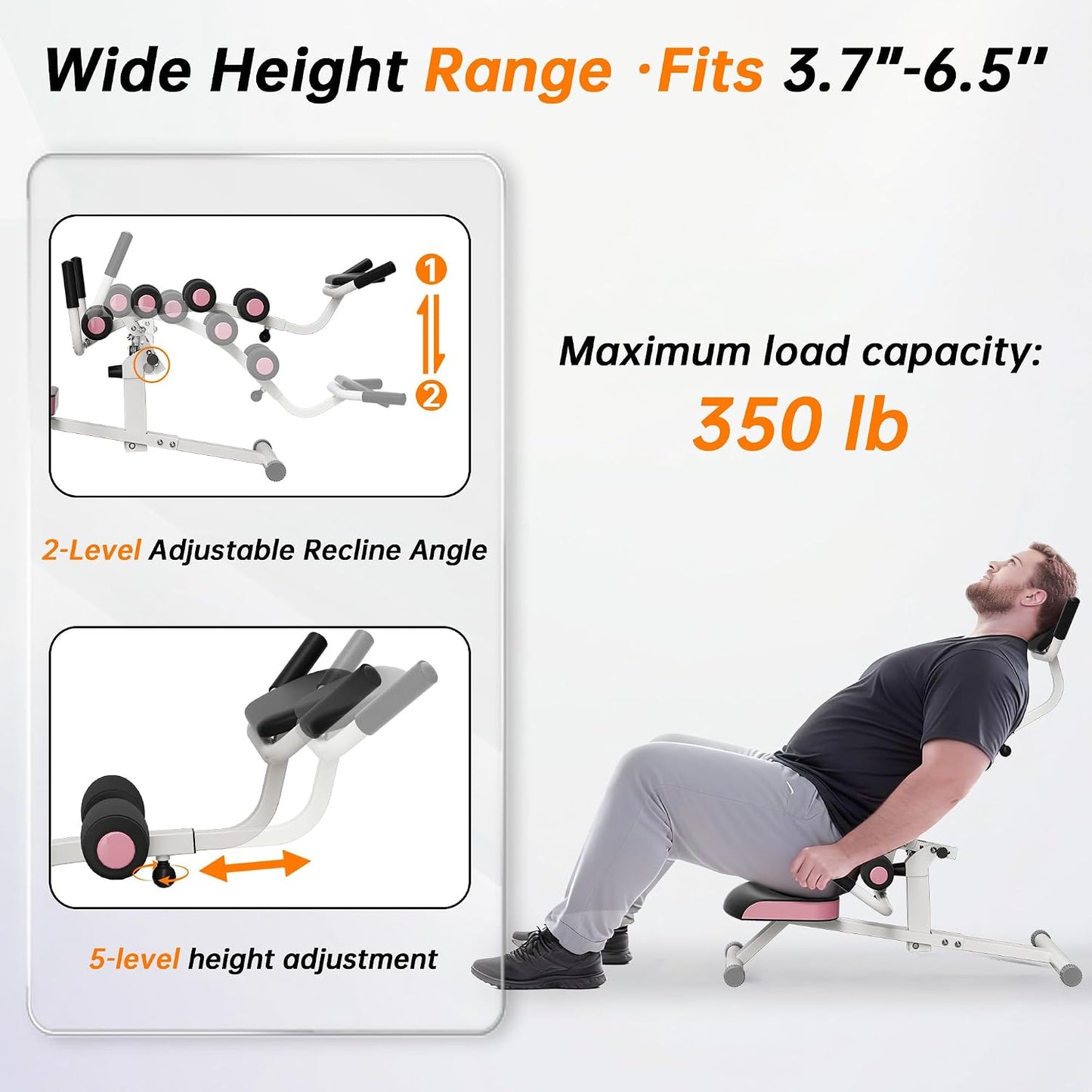 seanleecore Inversion Table for Back Pain Relief - 350lbs Capacity, Improve Posture and Spinal Health - Ideal for Home and Gym Use