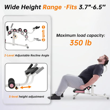 seanleecore Inversion Table for Back Pain Relief - 350lbs Capacity, Improve Posture and Spinal Health - Ideal for Home and Gym Use