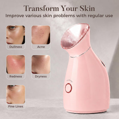 Colorfarm Facial Steamer Spa Kit with 17 Skin Care Tools for Home Spa