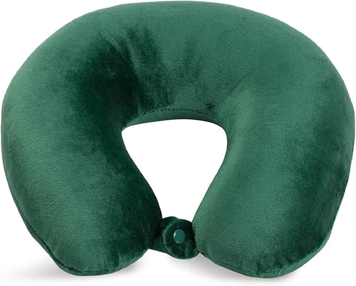 Wolf Essentials Adult Fleece Travel Neck Pillow for Airplane, Charcoal