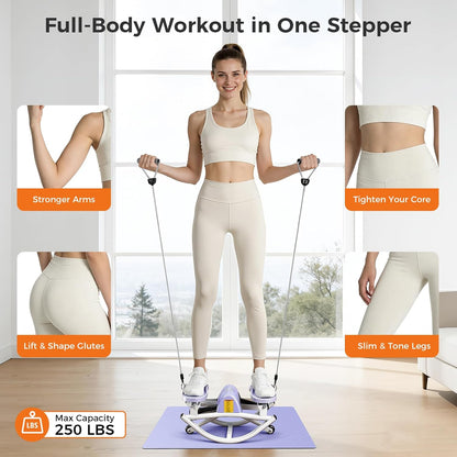 Rock Stepper Side to Side, Rocking Stepper with Lateral Motion, Compact Side Stepper for Home & Apartment, Low Impact Workout Machine (Black)