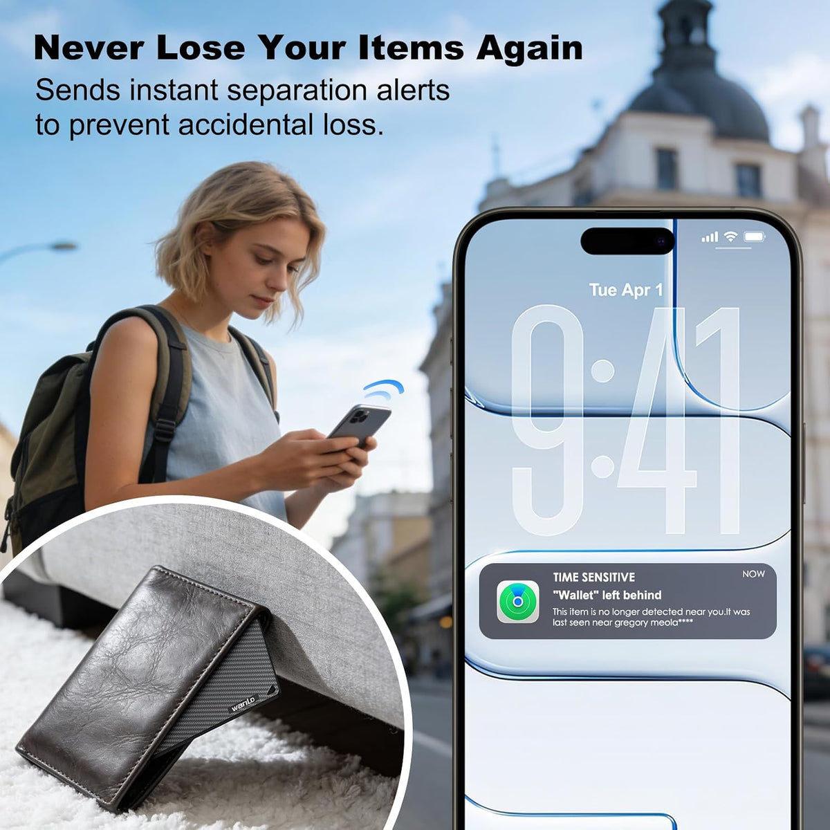 Wallet Tracker for Apple Find My, [Apple MFi Certified], iOS Only