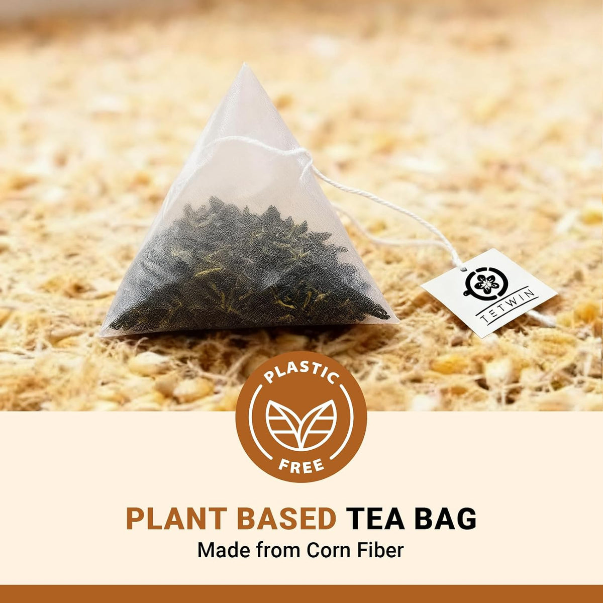Jasmine Oolong Tea Loose Leaf, 10ct Teabags, Tie Guan Yin with 3-Round Jasmine Scenting, Plant-based tea bag, Resuable Pocket Tin