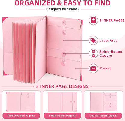 Estate Planning Binder, Document Organizer, Emergency Records File (Blue)