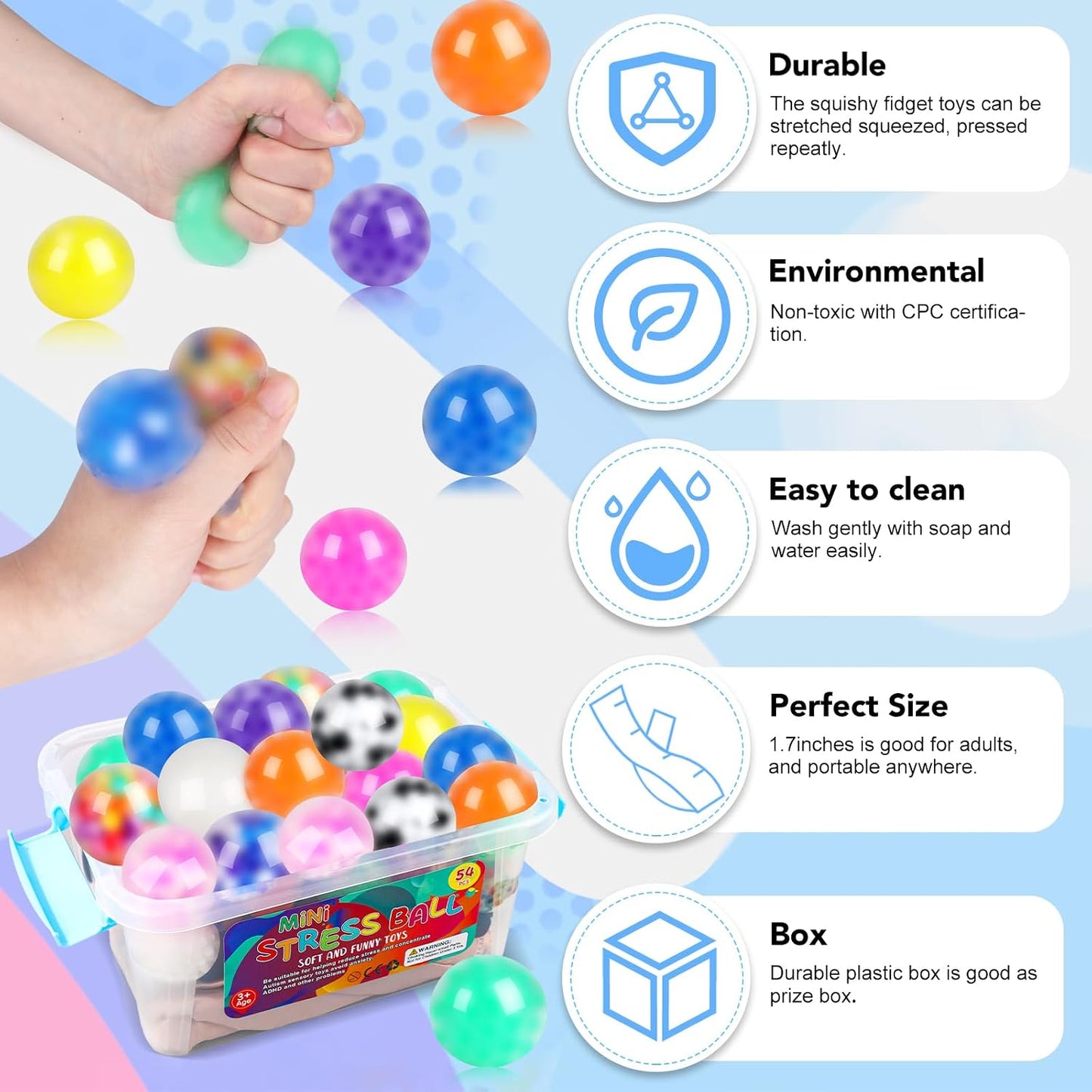 VESPRO 12 Pack Fidget Stress Balls for Adults, Cute Octopus Stress Sensory Stress Ball, Bulk Squishy Squeeze Ball Toys Set for Classroom Prizes and Birthday Party Favors
