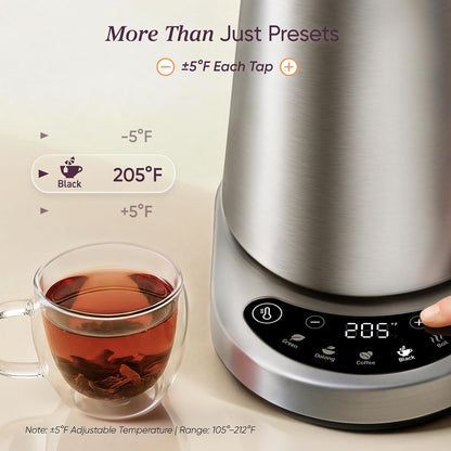 Cosori Stainless Steel Electric Kettle with Temperature Control, 1.7L