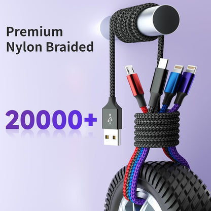 4 in 1 Multi Charging Cable, 5FT Charging Cords for Multiple Devices