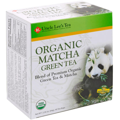 Uncle Lee's Organic Matcha Green Tea Bags, 40 Count