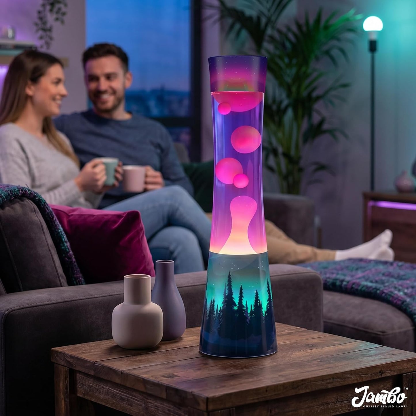 JAMBO 15.5" The Upgraded Motion Lamp, Sunset Decal Motion Light, Beautiful Home Decor, Living Room Bedroom Lamp, Relaxing Nightlight for Teens, Kids & Adults