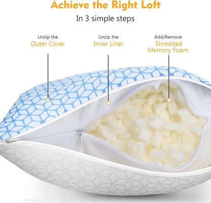 Love Attitude King Size Pillows, Shredded Memory Foam Pillows King