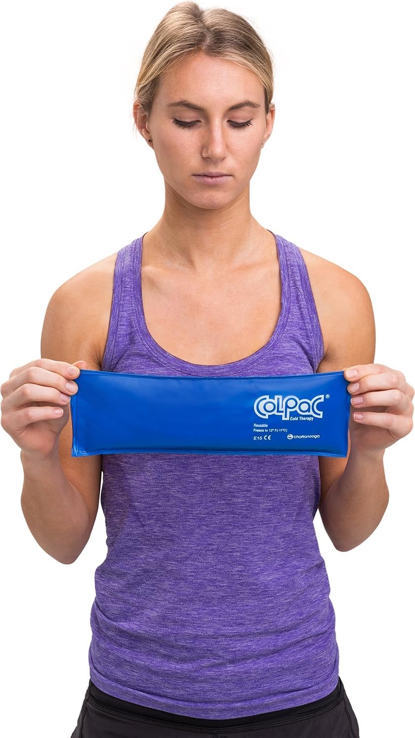 Chattanooga ColPac - Reusable Gel Ice Pack - Black Polyurethane - Standard - 10 in x 13.5 in - Cold Therapy - Knee, Arm, Elbow, Shoulder, Back - Aches, Swelling, Bruises, Sprains, Inflammation