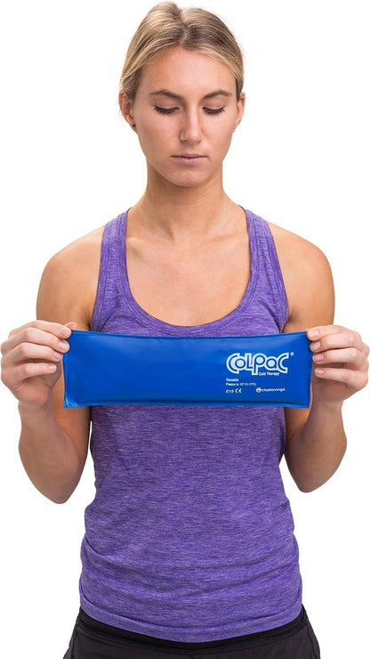 Chattanooga ColPac - Reusable Gel Ice Pack - Black Polyurethane - Standard - 10 in x 13.5 in - Cold Therapy - Knee, Arm, Elbow, Shoulder, Back - Aches, Swelling, Bruises, Sprains, Inflammation