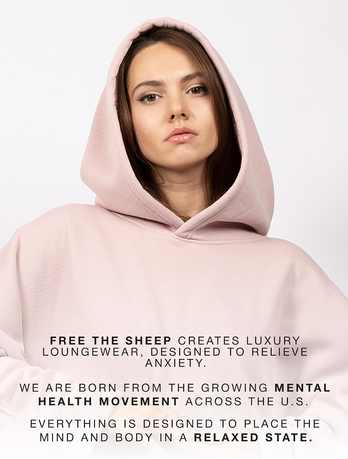 FREE THE SHEEP Eden Hoodie – Oversized Weighted Hoodie Cloak with Ultra-Soft Faux Fur Liner