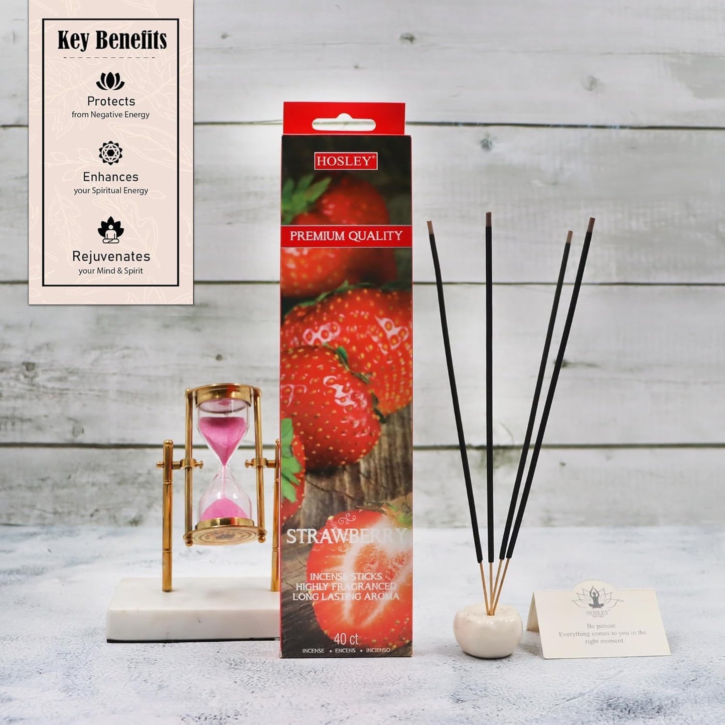 Hosley 320 Assorted Incense Sticks with Holder Eucalyptus, Fresh Bamboo, Lavender, Myrrh, Lavender Chamomile, Vanilla, Citrus, Dragon Blood Idea for Home, Wedding, Spa, Meditation & Aromatherapy