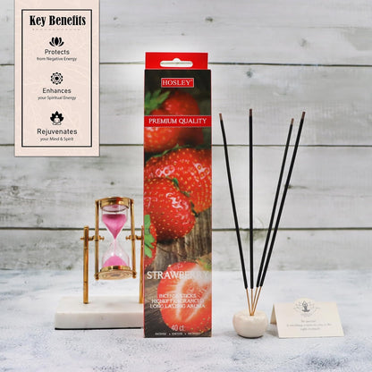 Hosley 320 Assorted Incense Sticks with Holder Eucalyptus, Fresh Bamboo, Lavender, Myrrh, Lavender Chamomile, Vanilla, Citrus, Dragon Blood Idea for Home, Wedding, Spa, Meditation & Aromatherapy