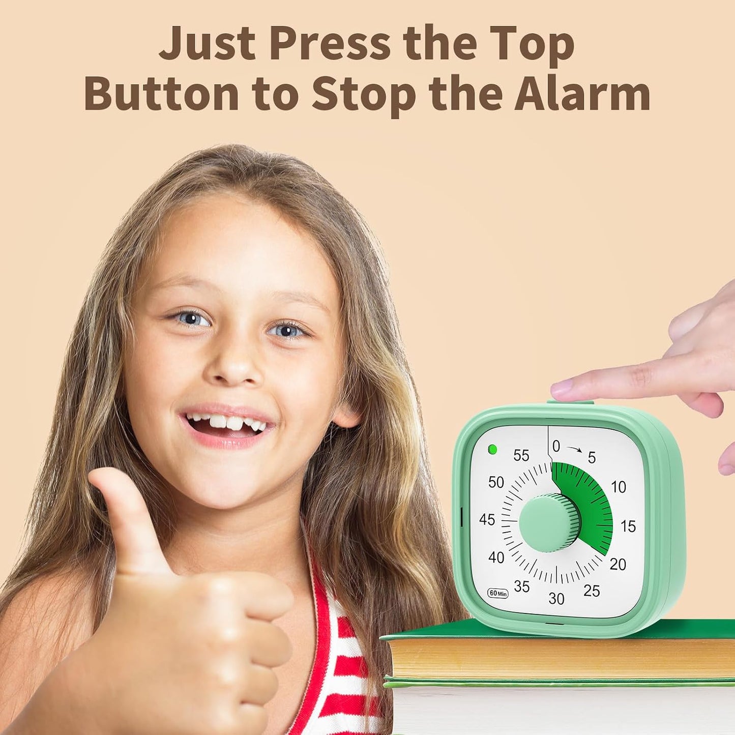 Visual Timer, Pomodoro Timers for Kids Adults, 60-Minute Countdown Desk Timer for Productivity, Silent ADHD Timer for Kids Toddlers, Kitchen for Cooking (Blue)