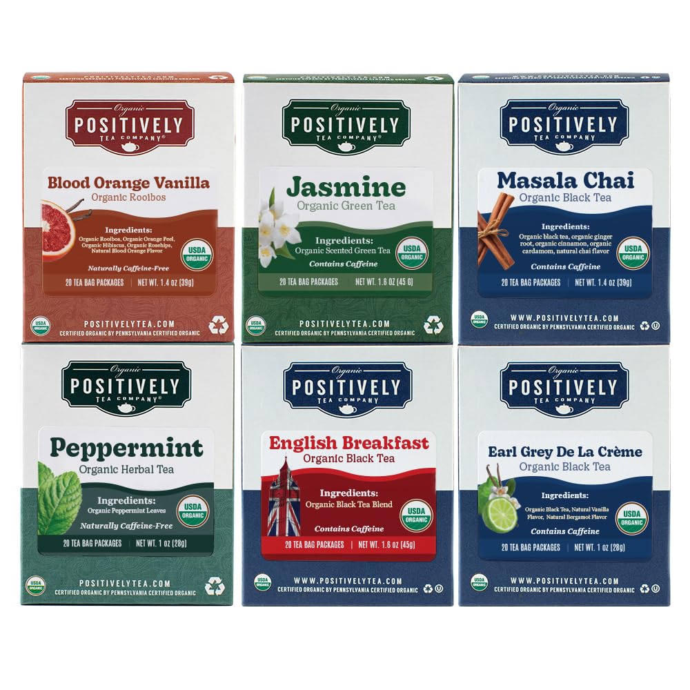 Organic Positively Tea Company, Lavender Chamomile, Herbal Tea, Loose Leaf, 16 Ounce