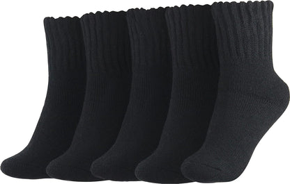 BenSorts Women's Winter Boots Socks Thick Warm Cozy Crew Socks Solid Color Gifts