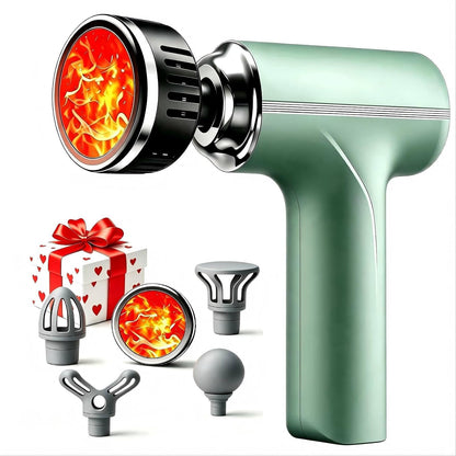 Massage Gun with Heat, Powerful Warming Massage, Home & Travel,Green
